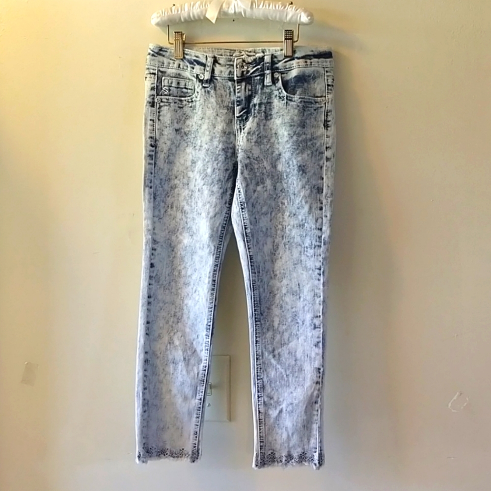 Seven7 girls acid wash skinny jeans sz 12